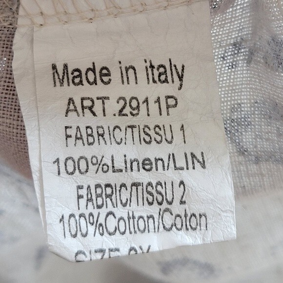 Lungo L'arno | NWT Linen Snakeskin Print Short Sleeve Top Size 3X - Picture 7 of 8